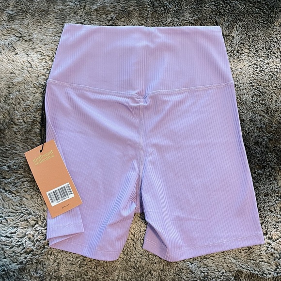 Violet RIB high-rise run short - Girlfriend Collective DISCONTINUED COLOR - Picture 2 of 4